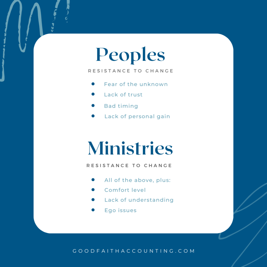 People and Ministry resistance to change