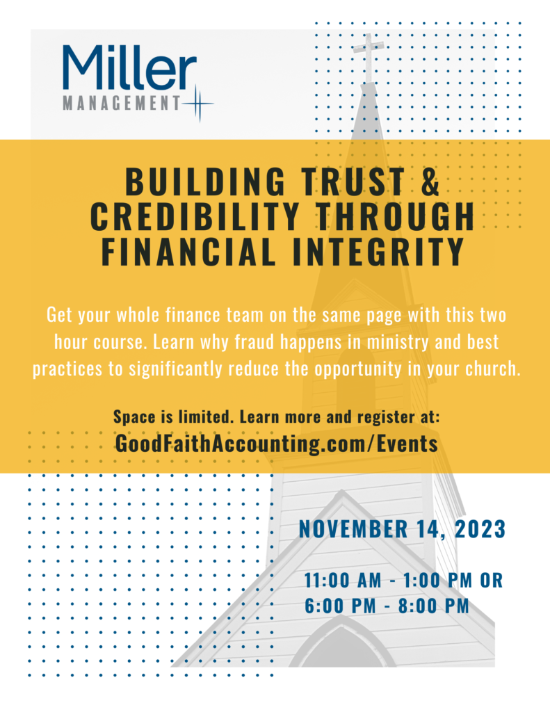 Building Trust & Credibility Through Financial Integrity course on November 14